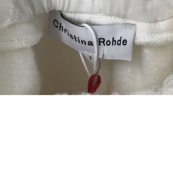 Christina Rohde girls off-white boiled wool fuzzy skirt jumper NWT sz 7y - Picture 3 of 5